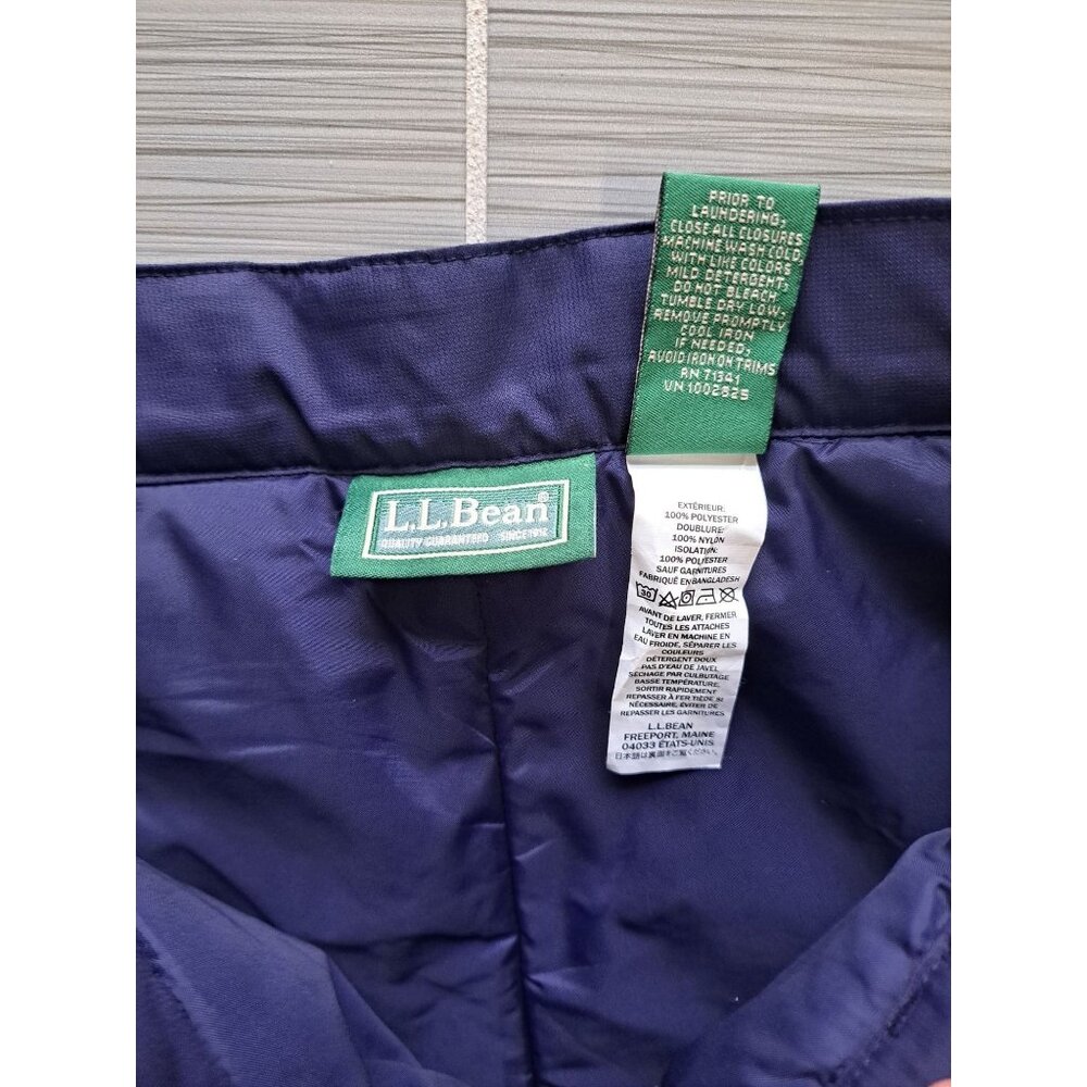 L.L. Bean Boys Size 8 Navy Blue Insulated Ski Snow Pants Polyester Nylon - Picture 3 of 10